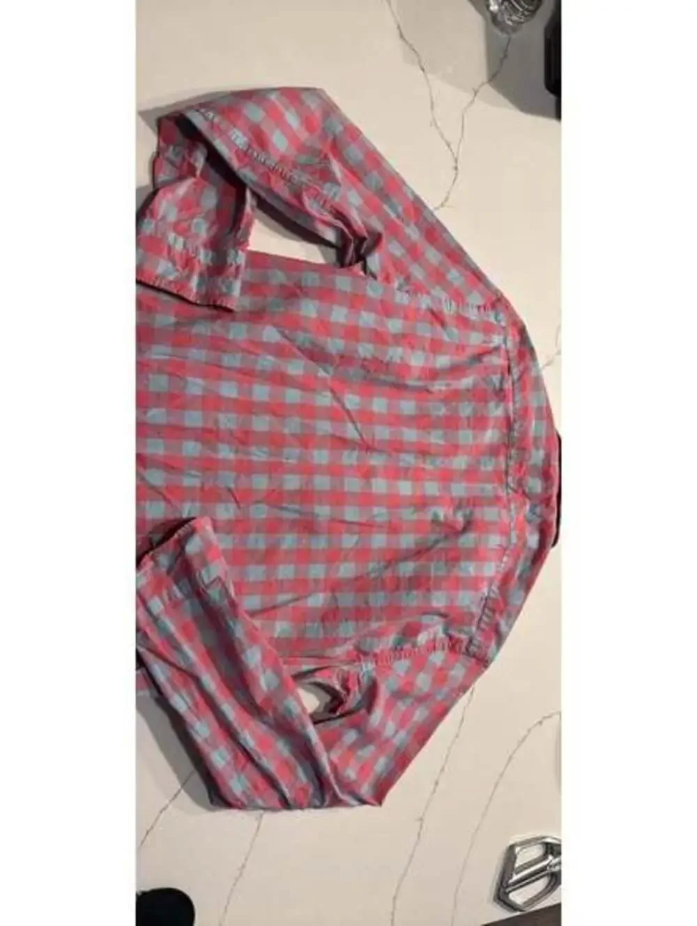 J.Crew Slim Flex Washed Gingham Button Down Shirt Size L